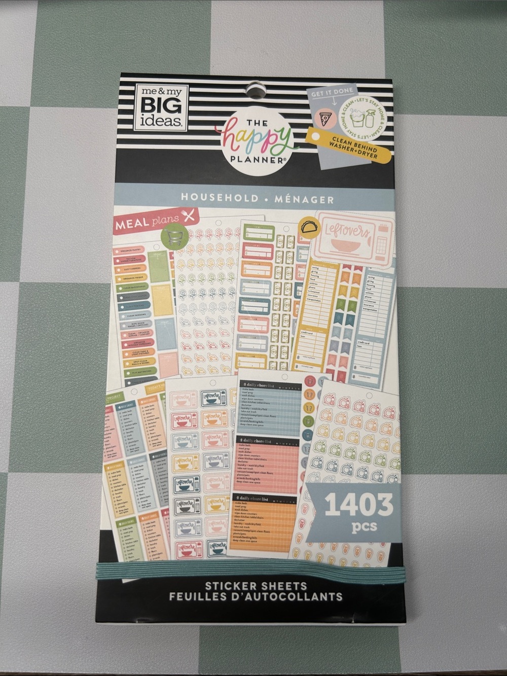 The Happy Planner Household Sticker Set - Pastel Pink, Green, Blue, Yellow